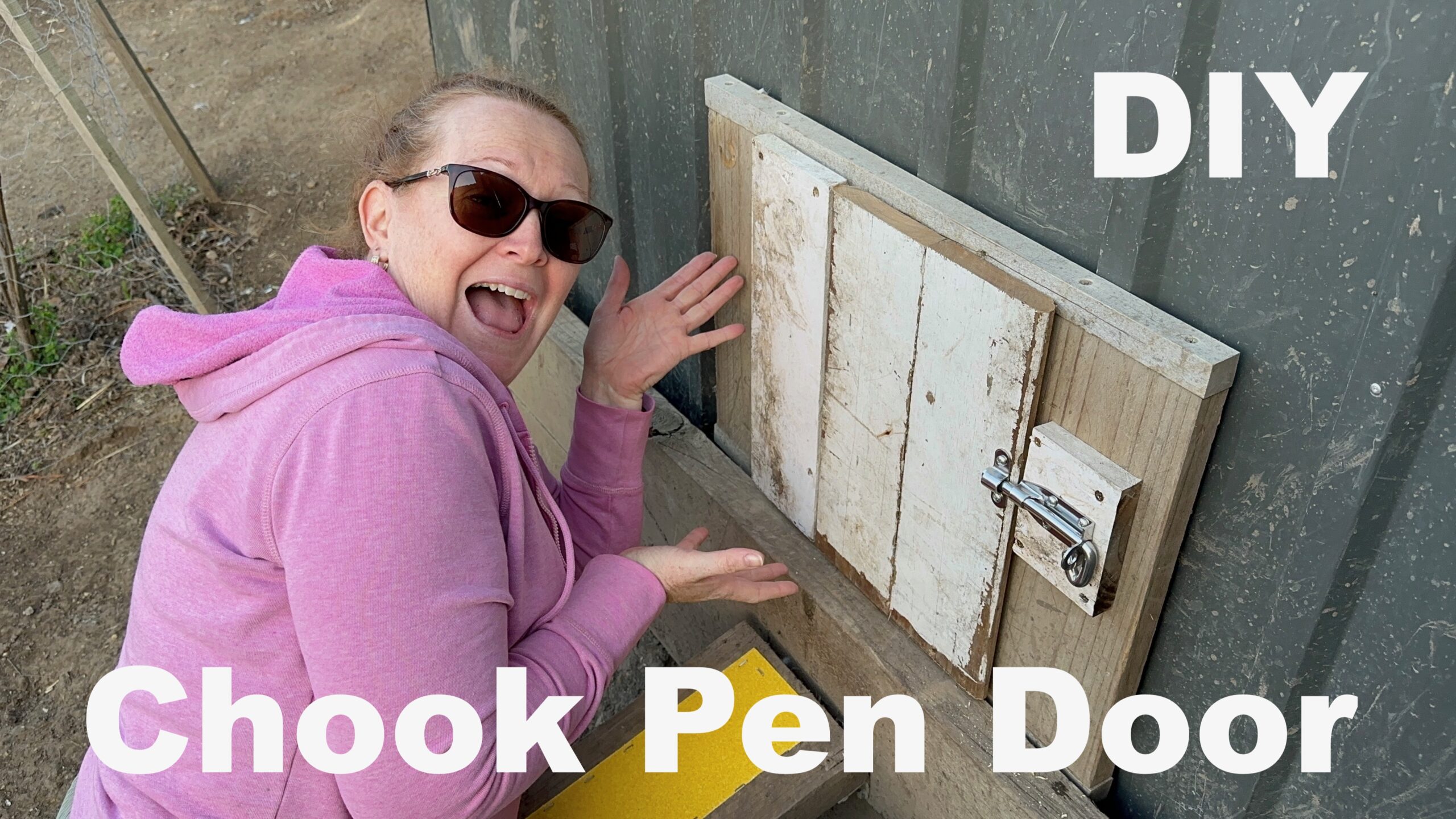 DIY Chook Pen Door from Scrap Wood